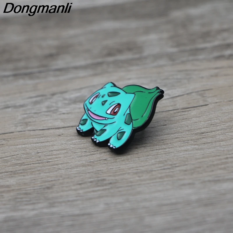 L3413 Bulbasaur металлическая Эмаль Булавка для рюкзака/сумки/джинсовой одежды значок нагрудная булавка брошь бижутерия 1 шт