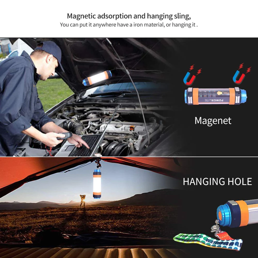 Мощный перезаряжаемый USB портативный мощный светодиодный светильник-вспышка IP68 Водонепроницаемый светодиодный фонарь Магнитный рабочий светильник от комаров