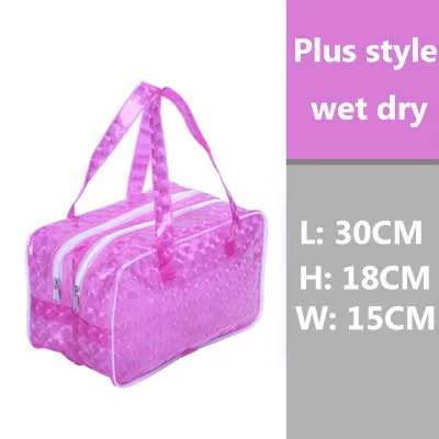 Plus Rose Red l Пляжные Сумки для бассейна, сумка для спортзала, водонепроницаемые сумки, прозрачный EVA Желейный органайзер, сумка для плавания, для мытья полоскания, для хранения, XA483WA - Цвет: Plus Rose Red l