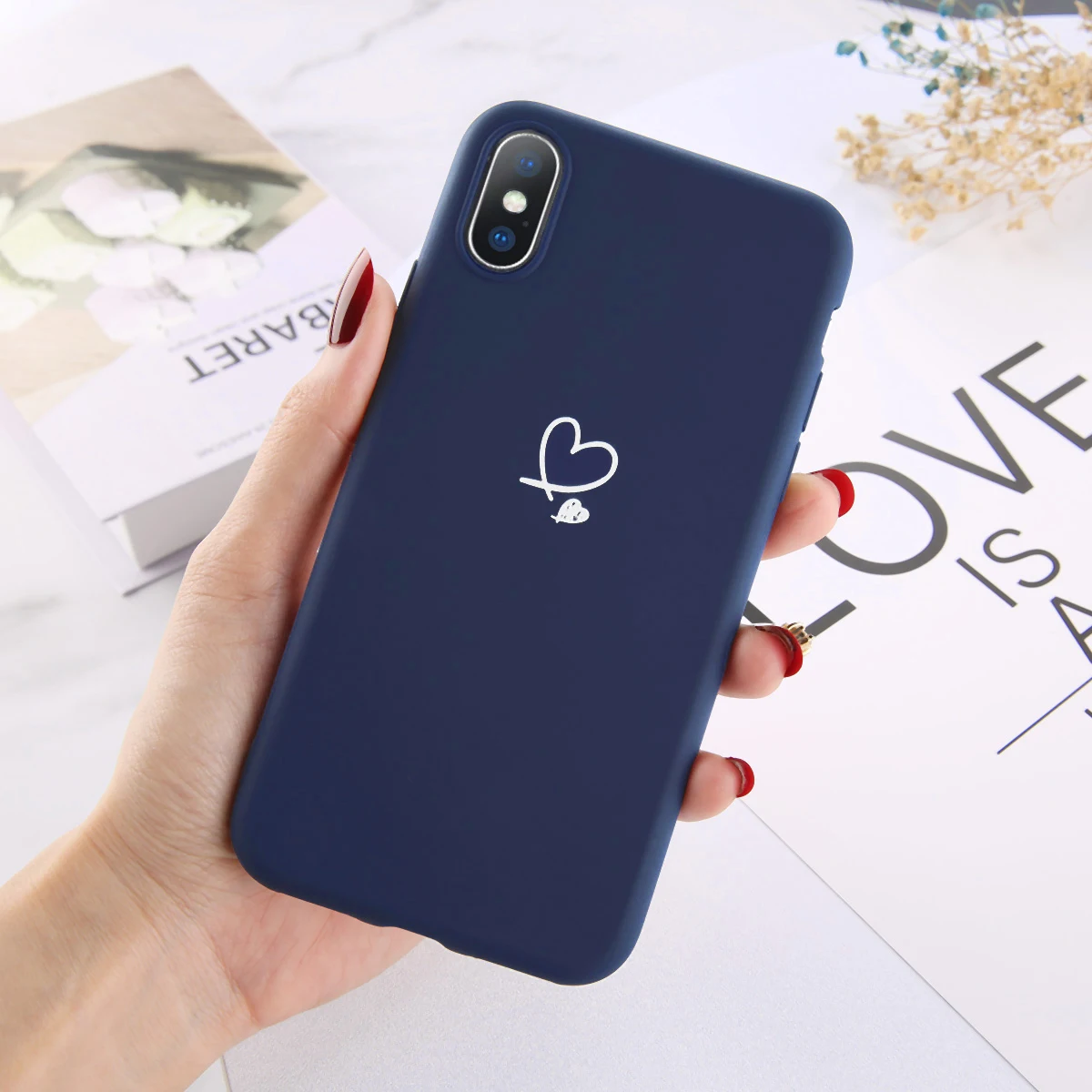 3209 Lovebay разноцветное сердце «любовь» чехол для iPhone 6 6S 7 8 Plus 11 Pro X XR XS Max 5 5S SE карамельный цвет чехол для телефона мягкий ТПУ задняя крышка - Цвет: 3209