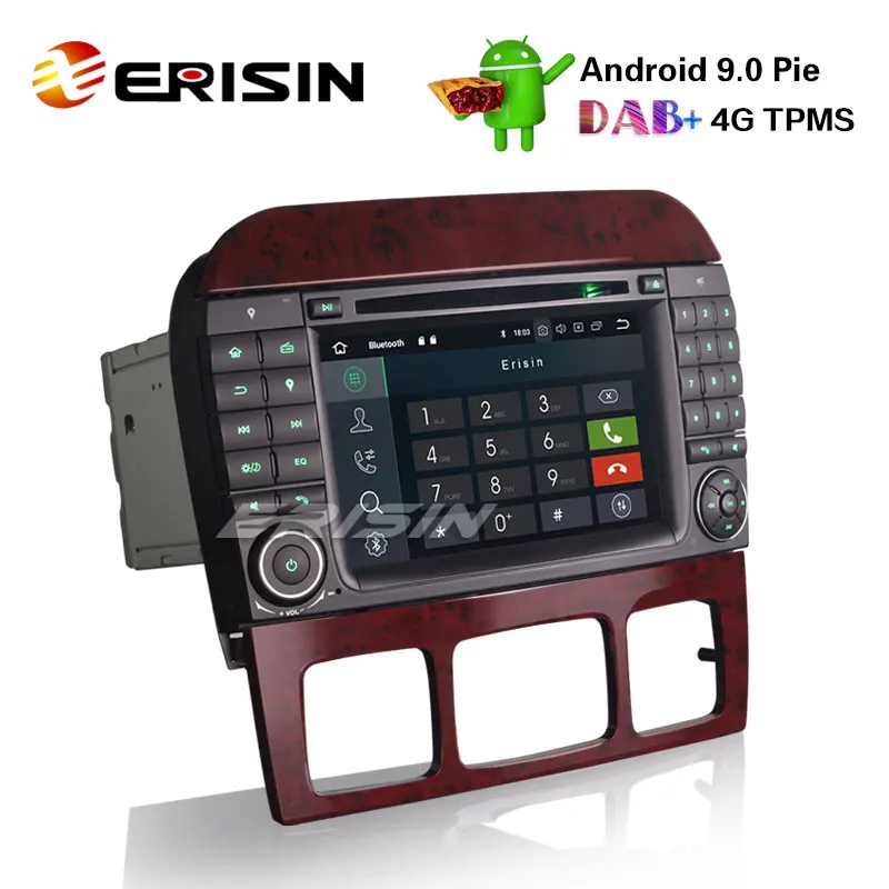 Erisin ES7982S-64 7 &quotAndroid 9 0 автомобильный стерео GPS DAB + CD для Mercedes Benz S/CL Class W220 W215 S500 CL55 |