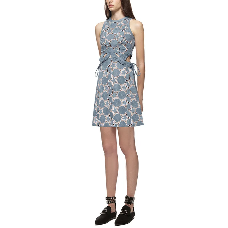 2019 сезон весна лето замшевые ажурные шить вышитые тонкая талия похудения отпуск