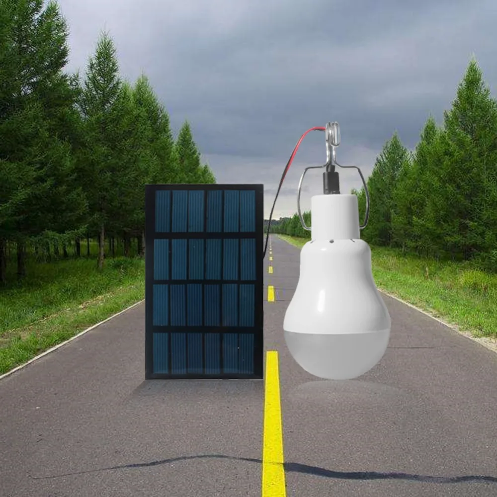 2pcs Portable LED Solar Light 15W 130lm Powered Energy Lamp 5V Bulb for Outdoors Camping Tent | Лампы и освещение
