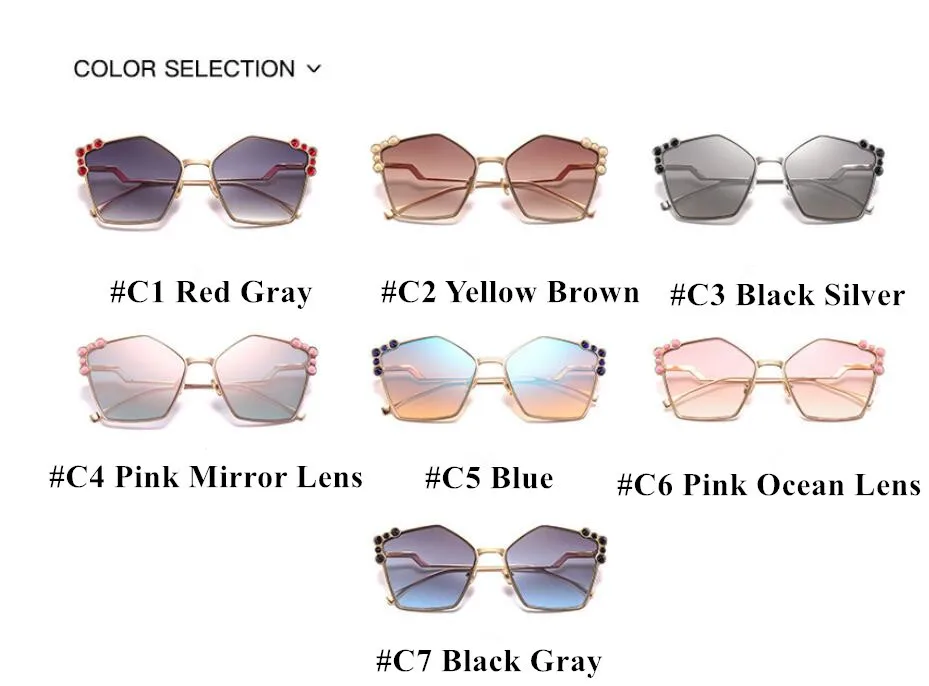 Phoemix кошачий глаз солнцезащитные очки неправильные Modis Oculos De Sol feminino роскошные женские брендовые дизайнерские солнцезащитные очки украшения из камня