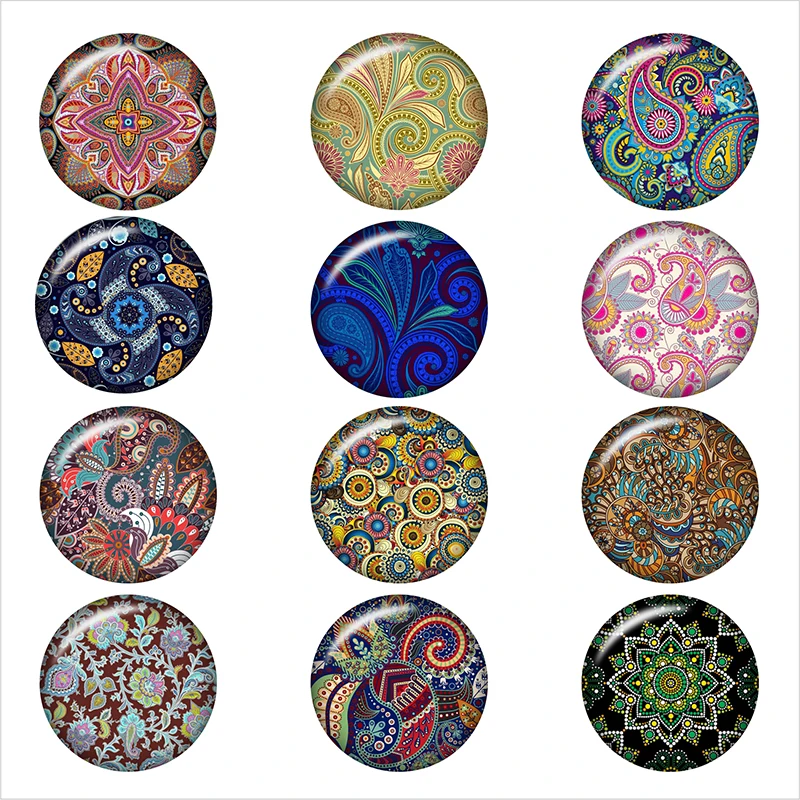 

Glass Snap Button Jewelry Vintage Bohemia Flower For DIY 18MM Button Snap Bracelet Necklace Jewelry