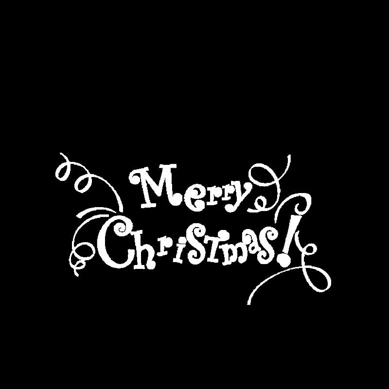 YJZT 16.9CM*9.2CM Meryy Christmas Car Sticker Vinyl Decal Font Creative Design Black/Silver C23-0289 | Автомобили и мотоциклы