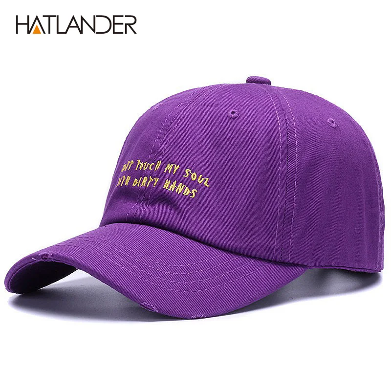 HATLANDER, высокое качество, унисекс, бейсболки, мужские, snapback, хип-хоп, шапка, уличная, Спортивная, шапка с надписью, Ретро стиль, хлопок, папа, шляпа - Цвет: Purple