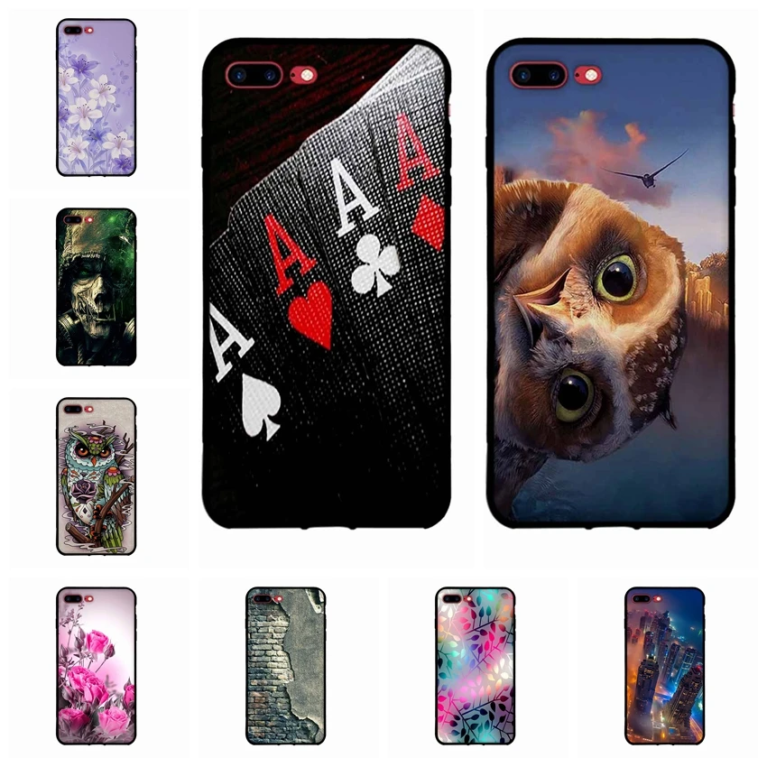 Прозрачный мягкий чехол из ТПУ для Apple iPhone 7 Plus милый мультяшный дизайн