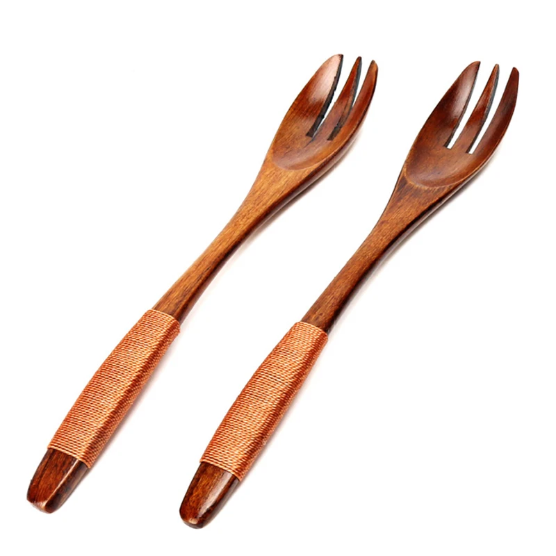 Набор деревянных вилок для десерта торта фруктов 2 шт.|fork set|wooden forkdessert fork set |