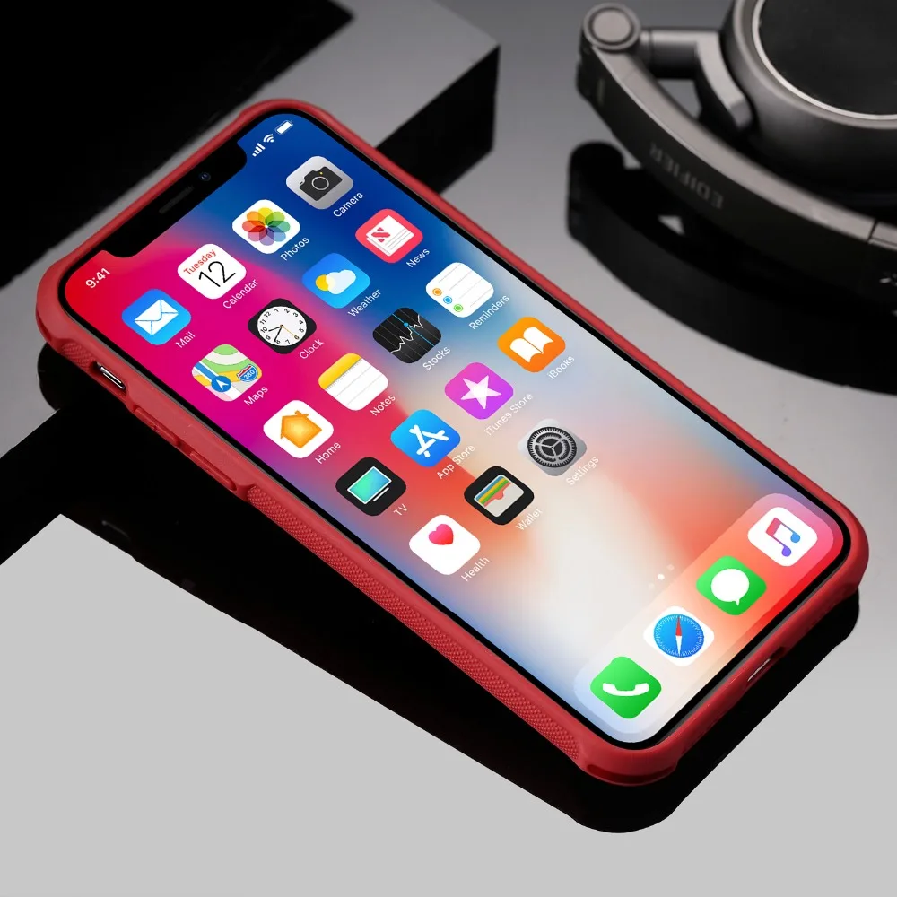Магнитный автомобильный чехол держатель для iphone X из ТПУ iPhone 6 6S 7 8 Plus с