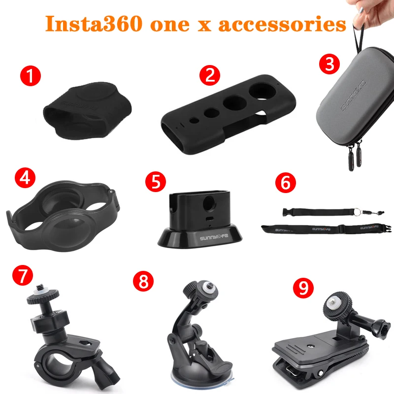 Insta360 ONE X аксессуары/подставка стабилизатор/шейный ремень/мини сумка для хранения для Insta 360 One X аксессуары