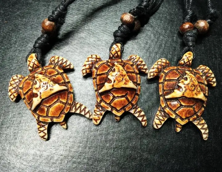 

12 pcs New Stylish Trendy Imitation Resin Turtle Tortoise Necklaces Adjustable