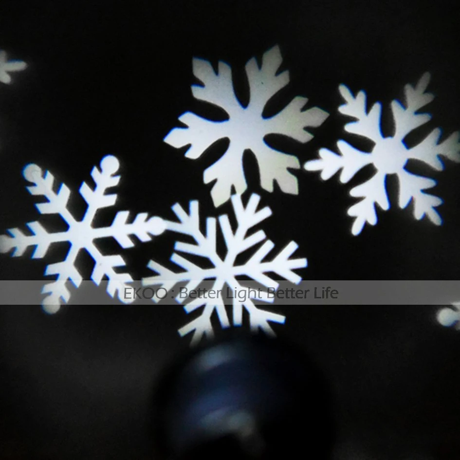 EKOO сад лужайка проектор свет снежинка перемещение сверкающая лампа Schneeflocke Lichter |