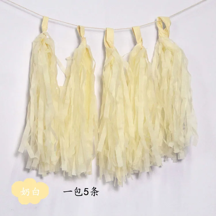 beige tassel Прозрачные бумажные шары с кисточками для дня рождения, свадьбы, вечеринки, декоративные воздушные шары, вечерние украшения на Рождество, год - Цвет: beige tassel