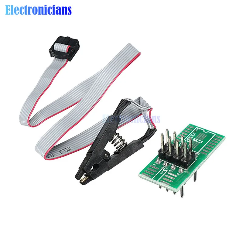 SOIC8 SOP8 тестовый зажим для EEPROM 93CXX/25CXX/24CXX + CH341A 24 25 серия Flash BIOS USB программатор