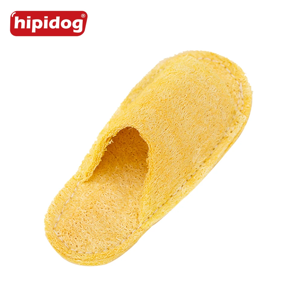 Hipidog 1 шт. натуральная люфа тапочка форма игрушка для домашних животных прочный