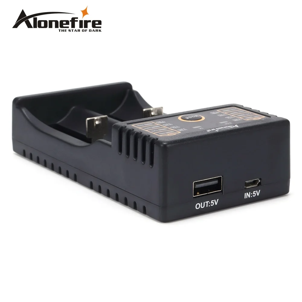 Alonefire mc202 18650 зарядное устройство 1.2 В 3.7 В 3.2 В 3.85 В AA/AAA 18350 26650 14500 16340 NiMH литиевая батарея фонарик USB зарядное устройство