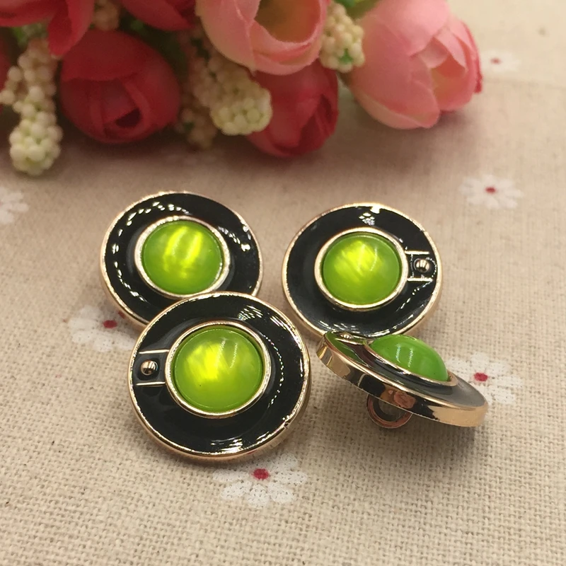 FC228 аксессуары для одежды 22 мм акриловые джинсы из сплава на пуговицах с черной