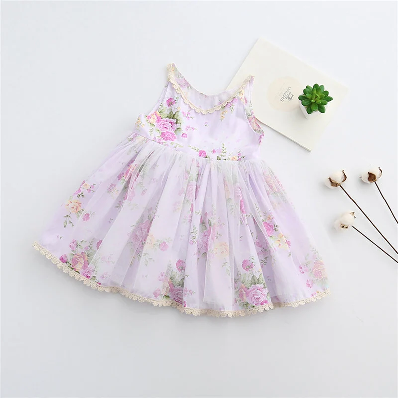 tulle floral baby bridesmaid flower girl dress fluffy ball gown birthday evening prom tutu party wedding casual children | Детская