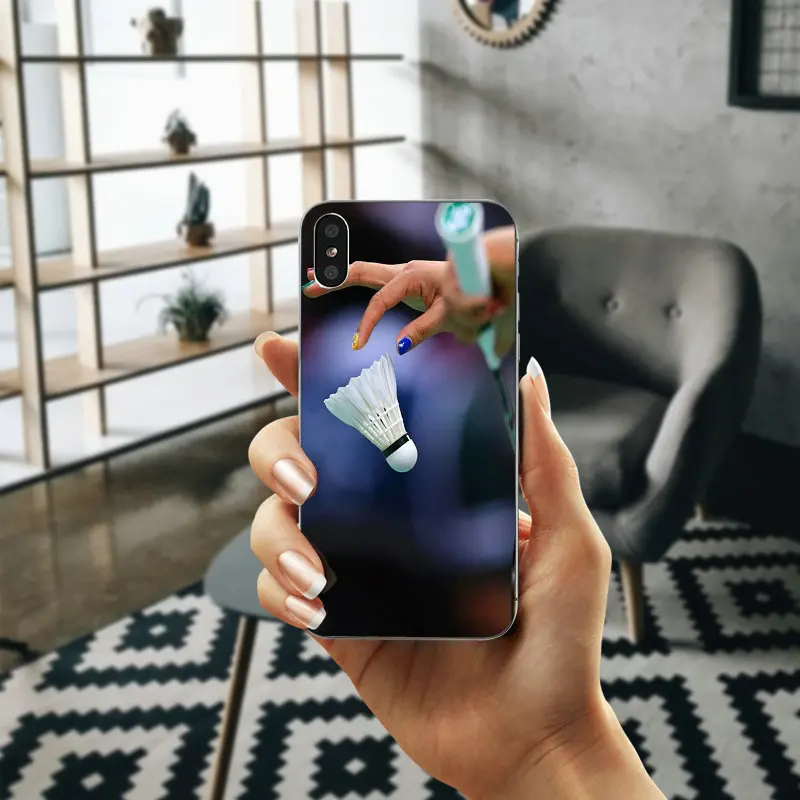 Спортивные ракетки для бадминтона Волан телефонные чехлы iPhone 4 4S 5 5S SE 6 6S 7 8 X XR XS Max