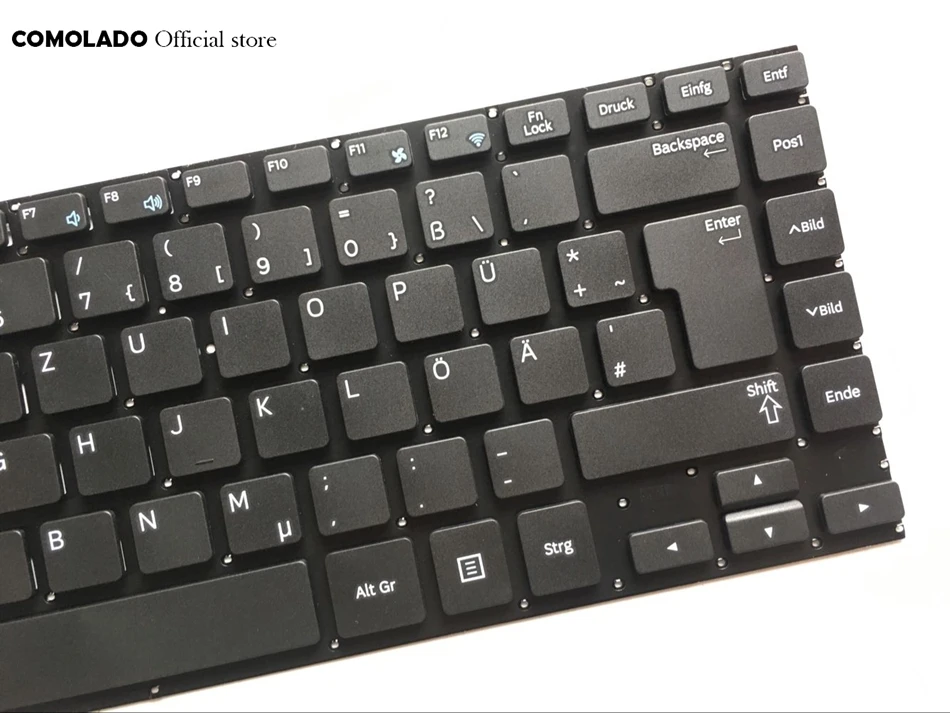 GR немецкая клавиатура для Samsung NP530U4E 530U4E NP530U4E-K01RU 530U4E-EG1RU 535U4E черная макет |