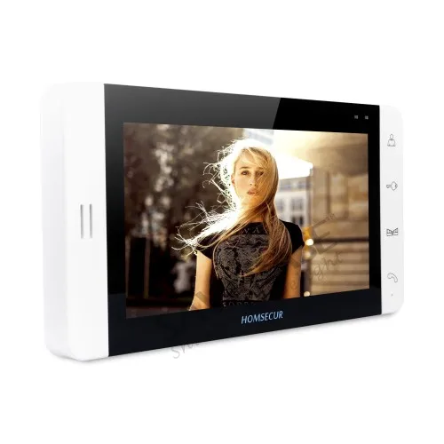HOMSECUR 2C3M Kit 7 &quotпроводной Hands free видео и аудио Смарт дверной звонок + белый монитор