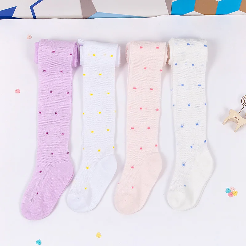 Summer Lovely Baby Girl Tights Newborns Toddler Infant Thin Pantyhose Sunflower Dot Breathable Stocking 0 to 5Y | Мать и ребенок