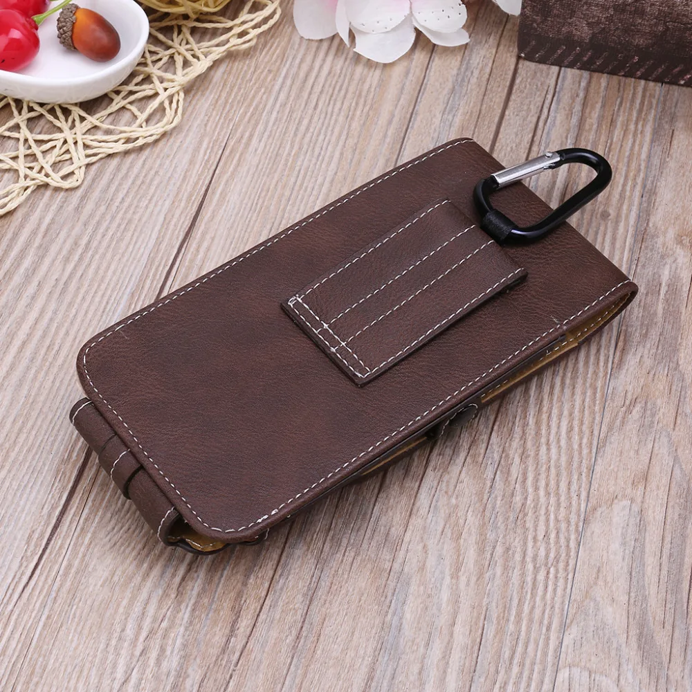 

THINKTHENDO Men Waist Belt Bum Bag Phone Waist Flip Pockets Leather Cards Holder Case Luxury Bags Designer