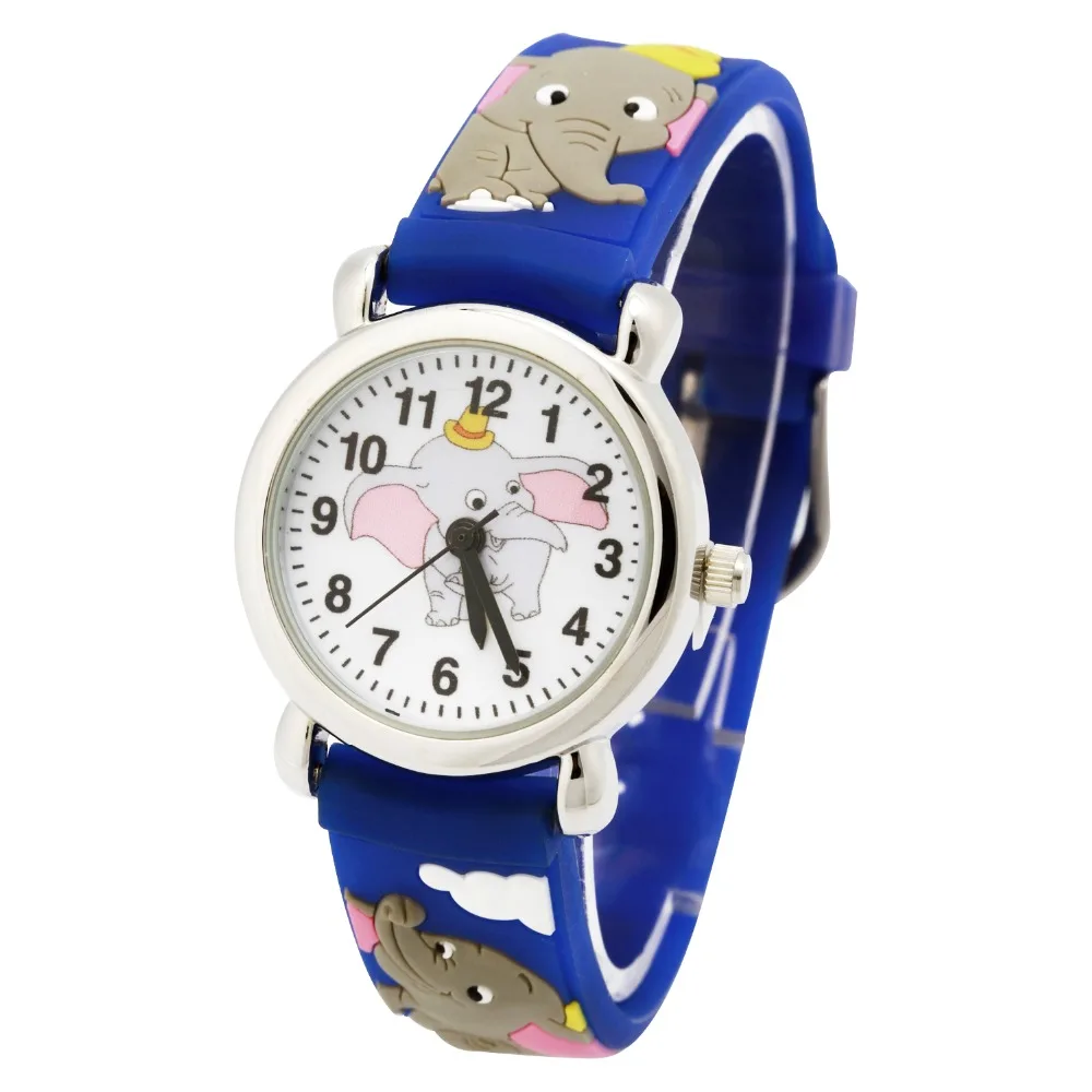 Детские модные повседневные спортивные часы DHL80PCS с изображением слона кварцевые