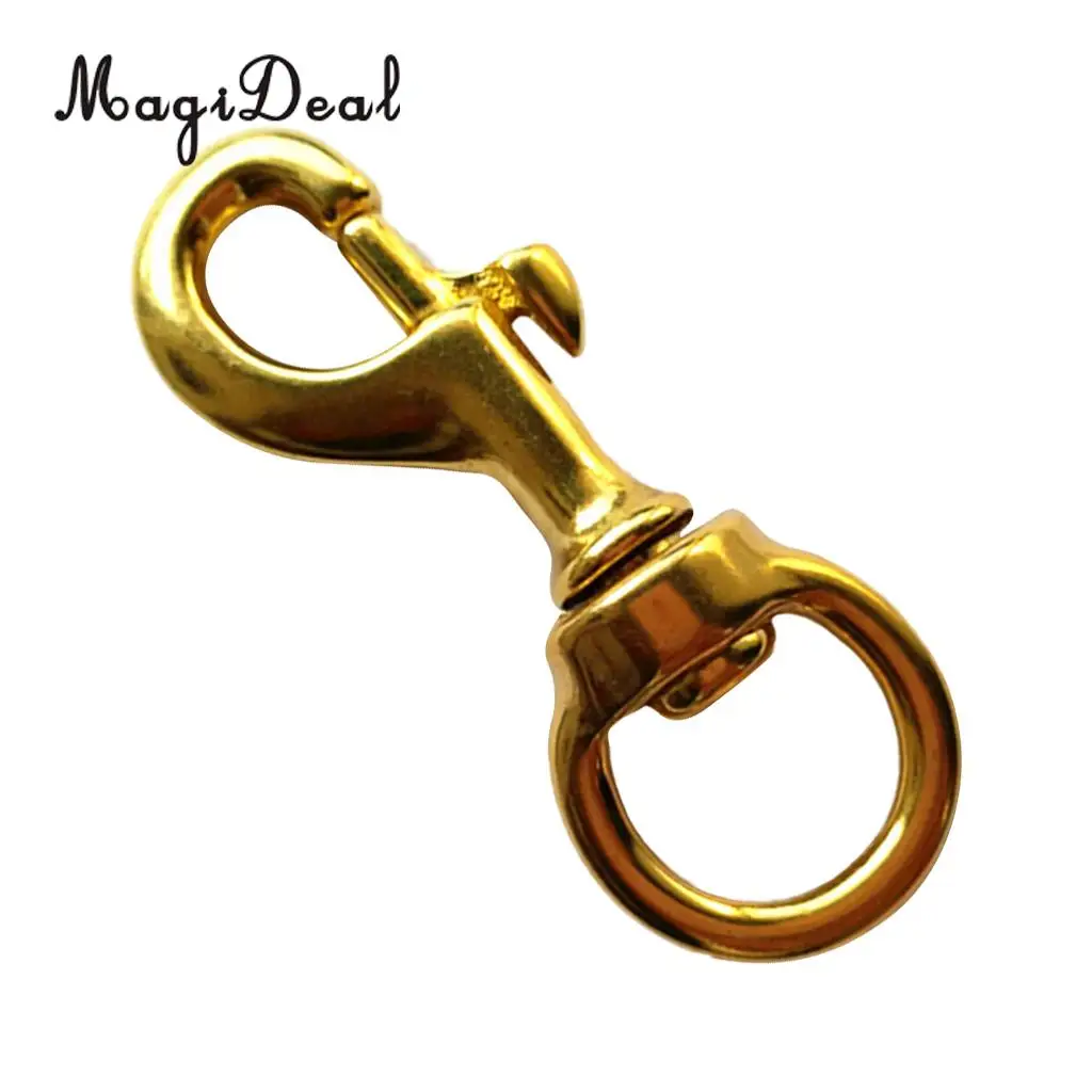 Держатель для ключей MagiDeal из твердой латуни с вертлюжным зажимом 18x59 мм|chain for
