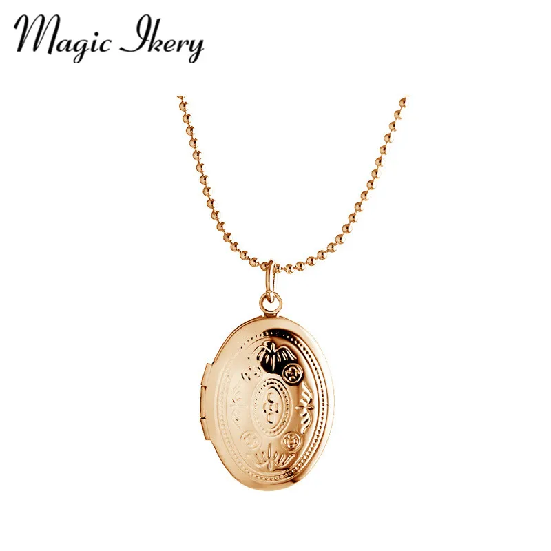 Магия Ikery круглая фотография память плавающий медальон кружевное ожерелье