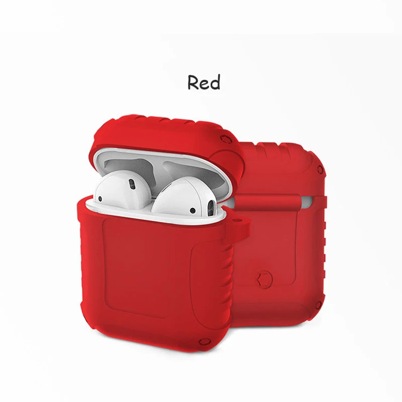 Red Крутой спортивный мужской чехол-броня для Apple AirPods, Bluetooth, беспроводной чехол для наушников, чехол s Для Air Pods, чехол для зарядки - Цвет: Red