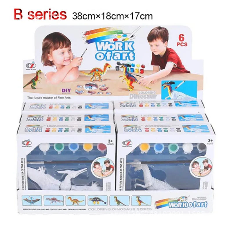

DIY Coloring Painting Animal Model Drawing Toys Graffiti Jurassic Dinosaur Creative Learning Educational Toys for Children Gifts