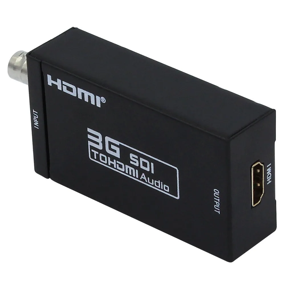 3 PCS Mini HD 1080P 3G SDI to HDMI Audio Converter Box HDMI Adapter Support SD/HD-SDI/3G-SDI Signals Showing on HDMI Display