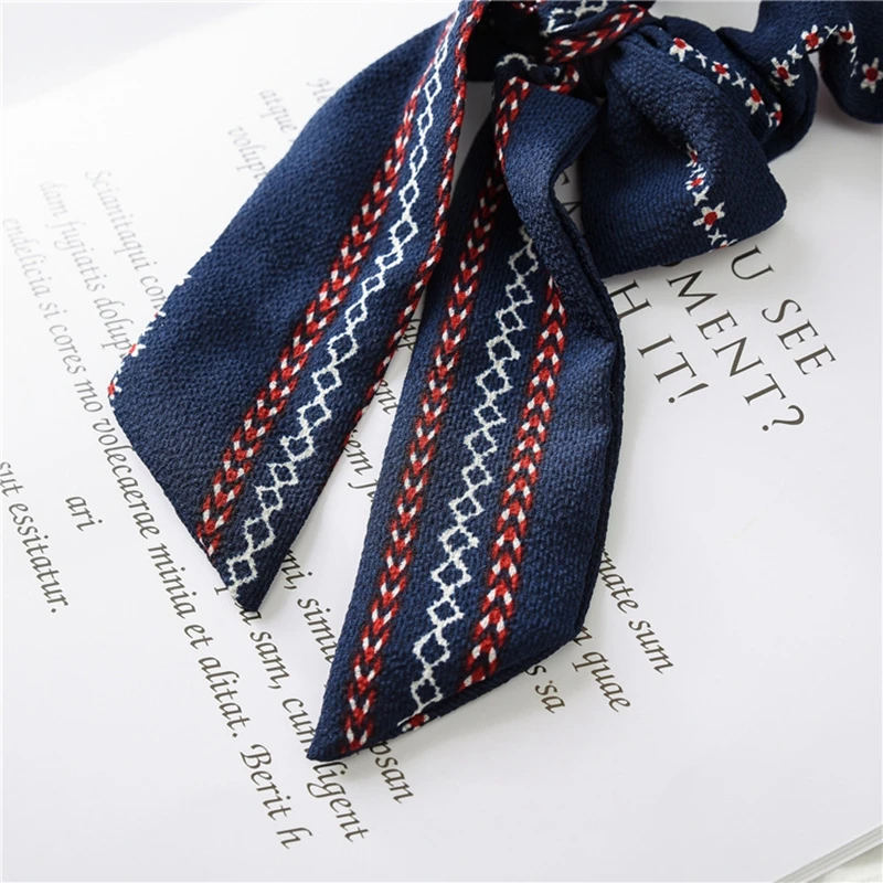 Винтажное кольцо для волос с принтом женщин в богемном стиле бант веревочная