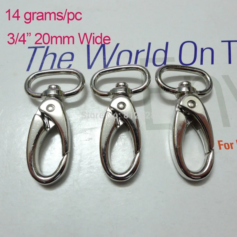 50 шт 3/4 'ཐ мм Широкий открывающийся Поворотный замок карабин застежки