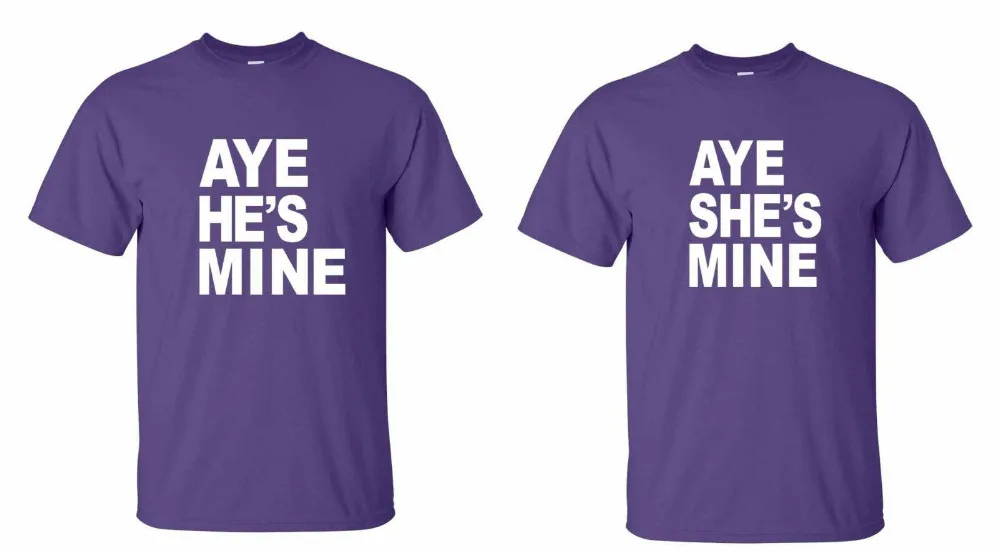 Aye She/He Is Mine Boyfriend Girlfriend футболки комбо рубашки новые модные мужские топы тройники