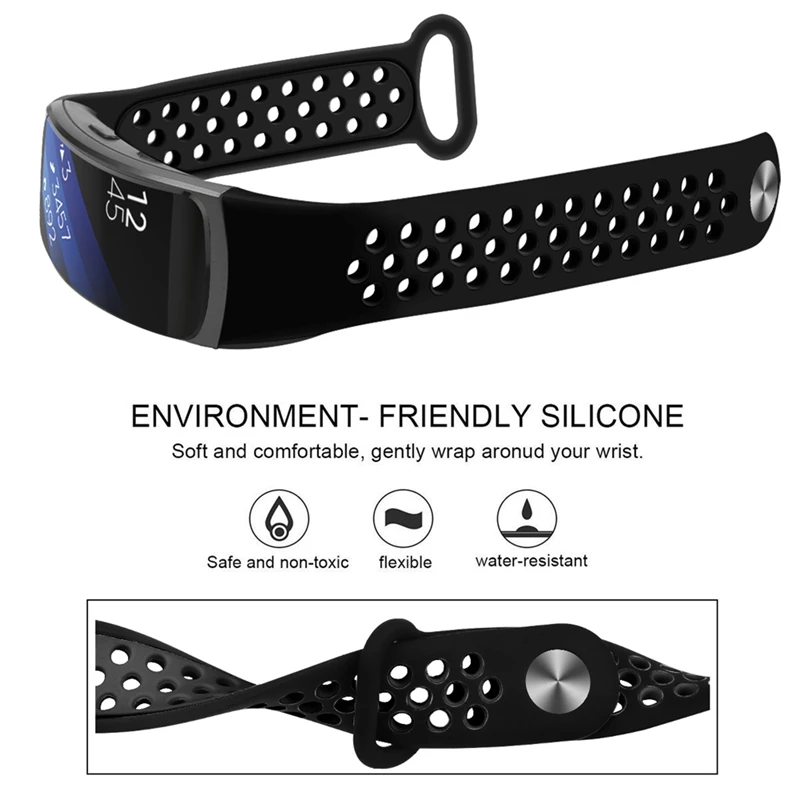 Оригинальный силиконовый браслет для samsung шестерни Fit 2 Pro/Fit умный Сменные часы