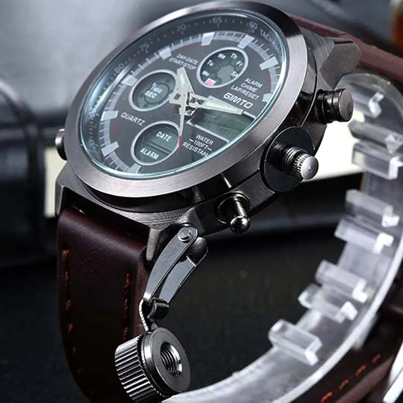 Модные брендовые мужские спортивные часы уникальные Vogue с ЖК дисплеем Цифровые