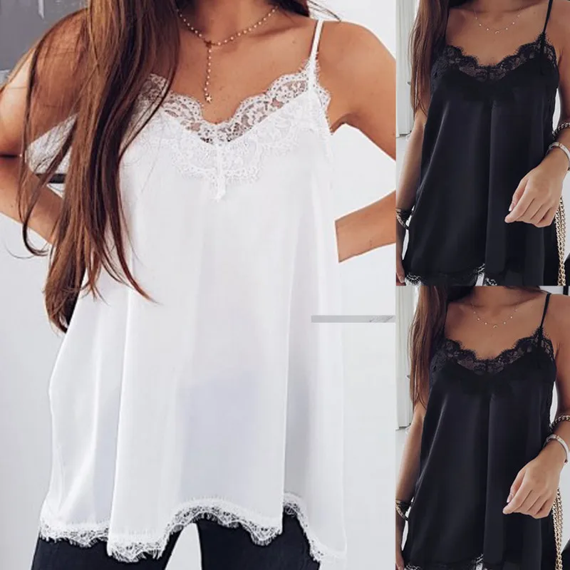 Женские кружевные топики с v образным вырезом повседневные свободные однотонные