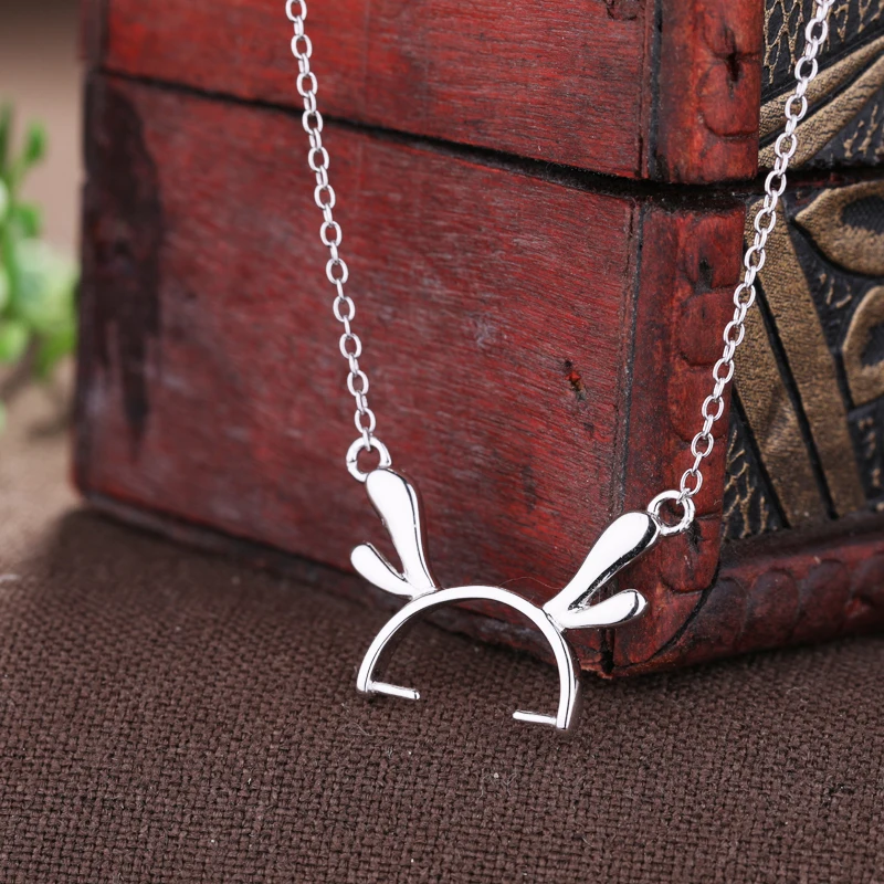 925 Sterling Silver 10-11mm Pearl or Round Bead Semi Mount Pendant Necklace Setting Fine Jewelry Wholesale | Украшения и