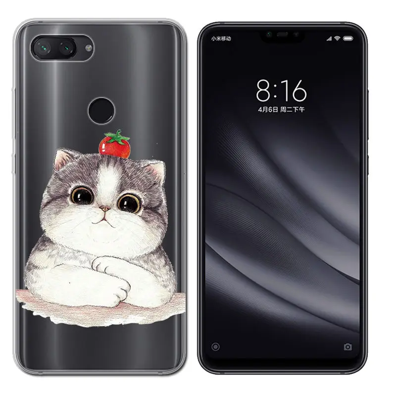 Cute Animal Fundas for Xiaomi Mi8 lite Silocone Case Mi 8 A2 Lite Soft TPU Redmi 4X 6A Note5 Note6 Pro |