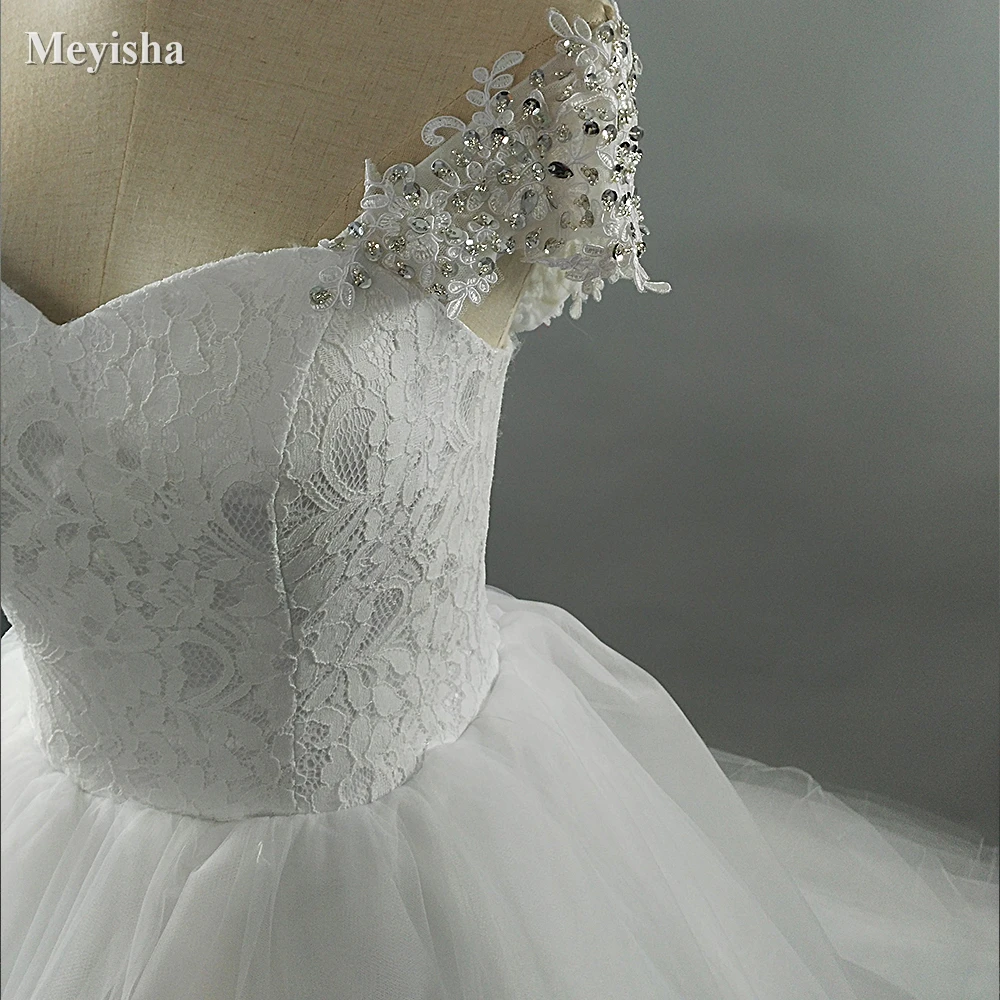 ZJ9029 2019 Новые бусины с кристаллами сердечком открытыми плечами кружевные белые