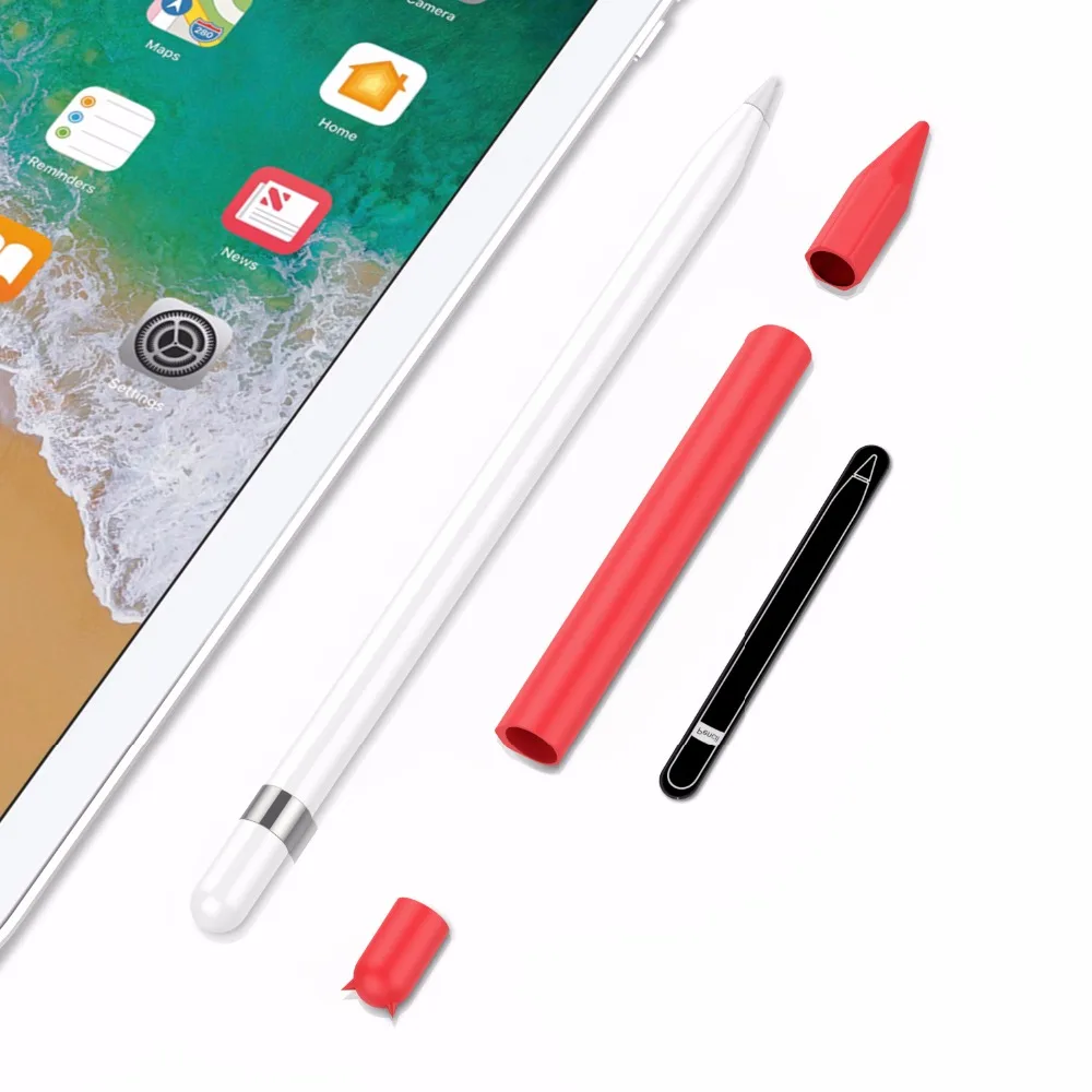 Чехол-держатель для карандашей Apple, магнитный силиконовый держатель для карандашей, чехол с крышкой для карандашей iPad9.7 Pro
