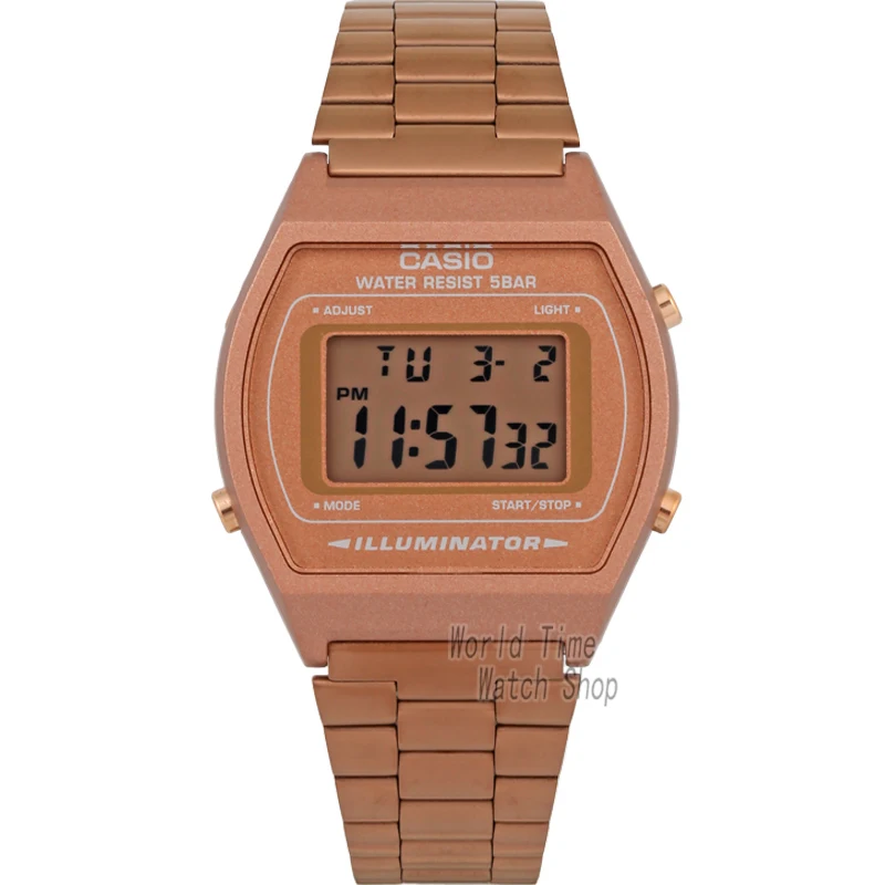 B640WC5A-1 Casio часы золотые часы мужчины лучший бренд класса люкс LED цифровые водонепроницаемые кварцевые мужские часы спортивные военные наручные часы relogio masculino reloj hombre erkek kol saati montre homme zegarek meski - Цвет: B640WC5A-1