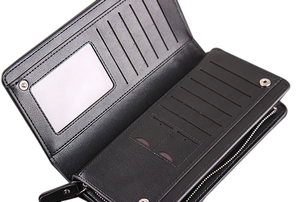 2016 Новая модная длинная сумка на молнии мужской кожаный кошелек джентльмен Tote