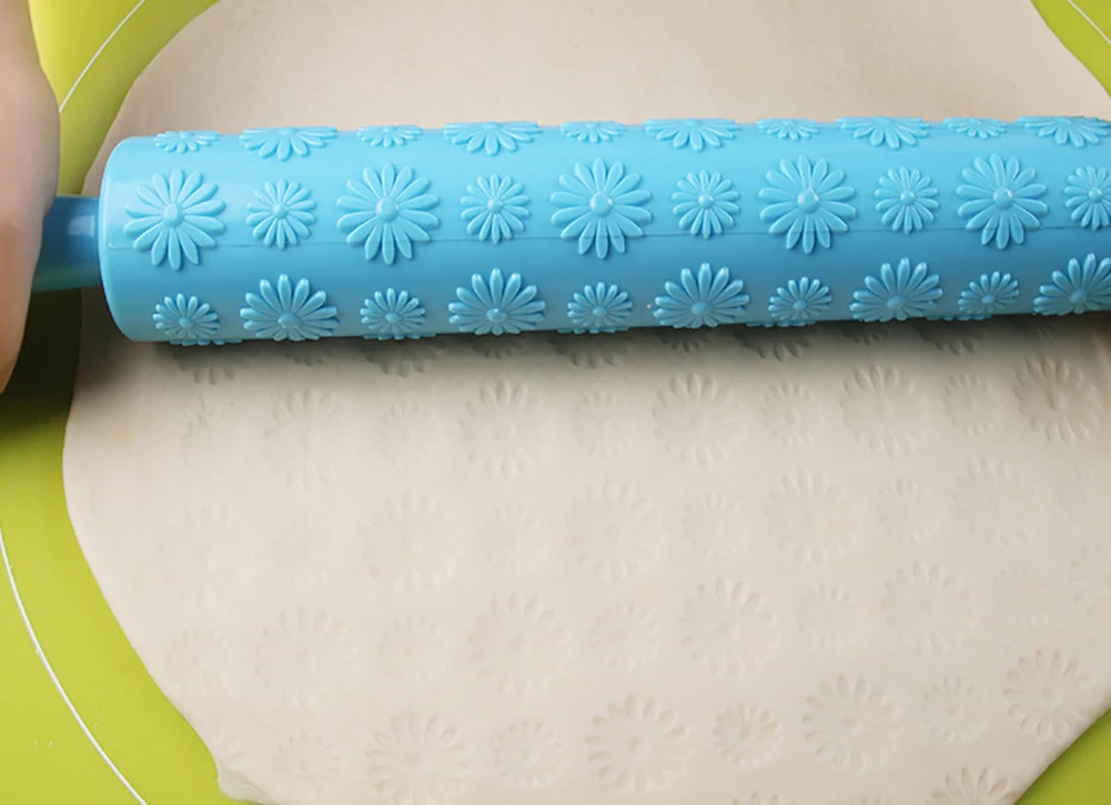 1 шт украшения торта тиснением Скалки текстурированная антипригарным выпечки