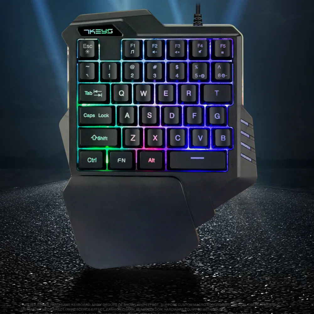 G30 Wired Gaming Keypad With RGB Backlight 35 Keys Ergonomic One-handed USB 2.0 Portable Game Keyboard
