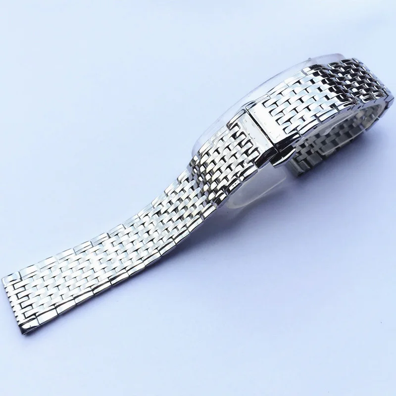 Silver Аксессуары для часов L2 L4 Jialan стальная цепь из нержавеющей стали с двойной пряжкой-бабочкой 18 мм мужской или женский ремешок из нержавеющей стали - Цвет ремешка: Silver