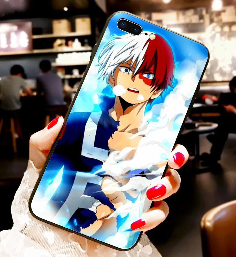 My Hero Academy аниме Todoroki BNHA Coque чехол для телефона чехол для iPhone XS MAX XR X 8Plus 8 7Plus 7 6s Plus 6s 6Plus 6 5
